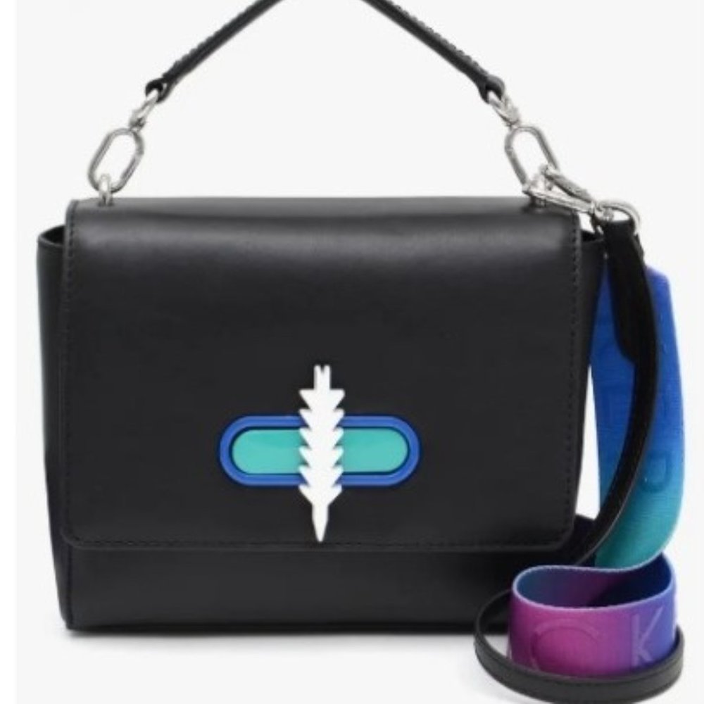 THACKER Knox Flap Navy Blue Leather Crossbody Bag NWT